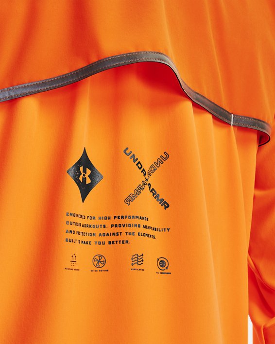 Men's UA Terrain Anorak, Orange, pdpMainDesktop image number 3